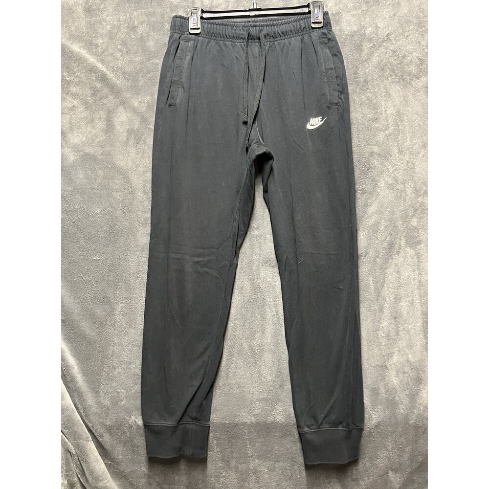 Nike Embroidered Logo Jogger Sweatpants Mens Sz M Black Cozy Streetwear Gorpcore
